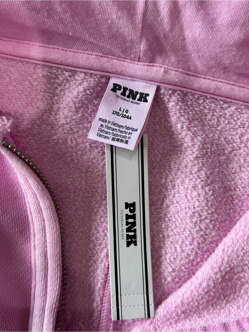 PINK Victoria's Secret Pink Half-Zip Hoodie Pullover Oversized - Picture 11 of 12
